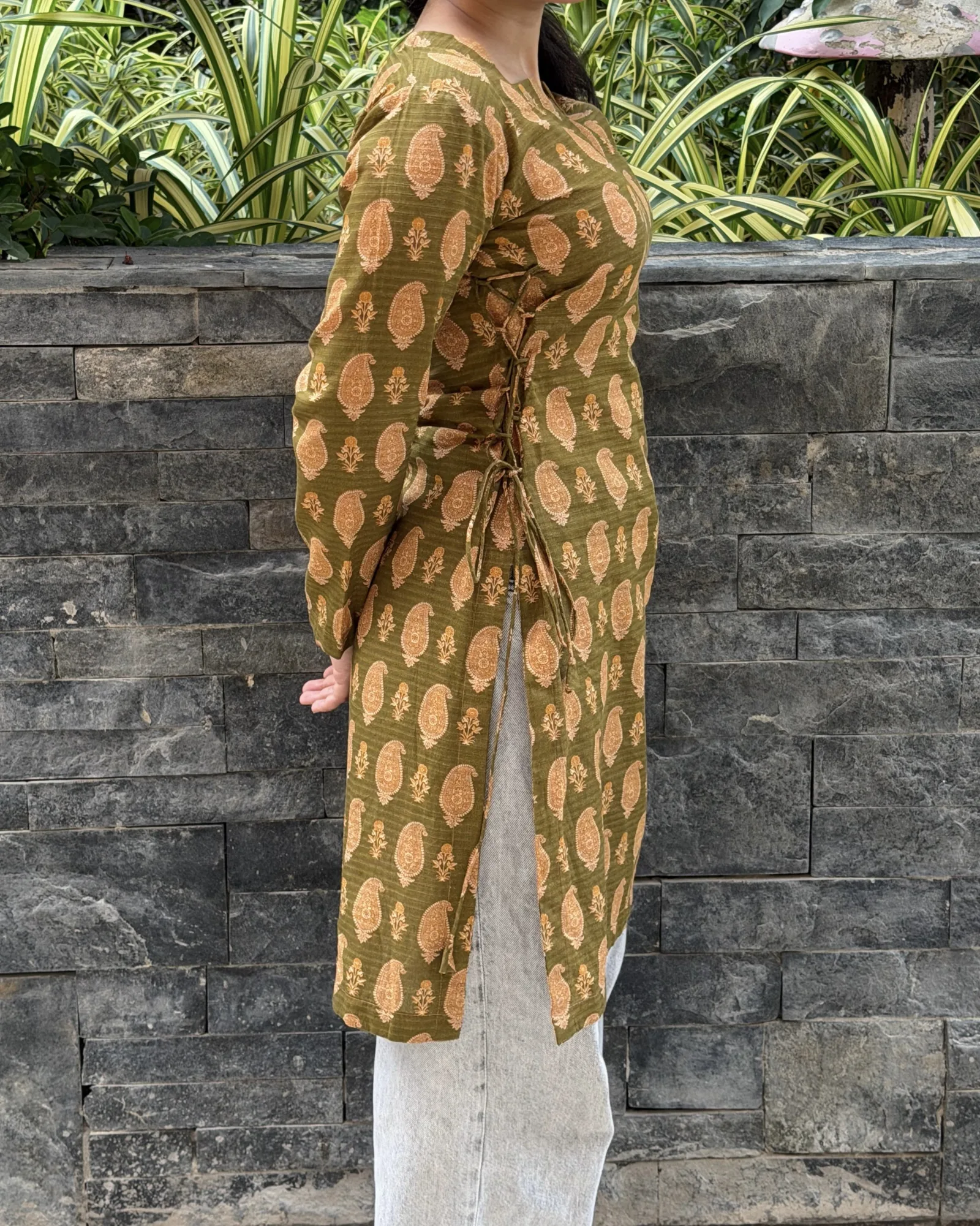 Zari long kurti