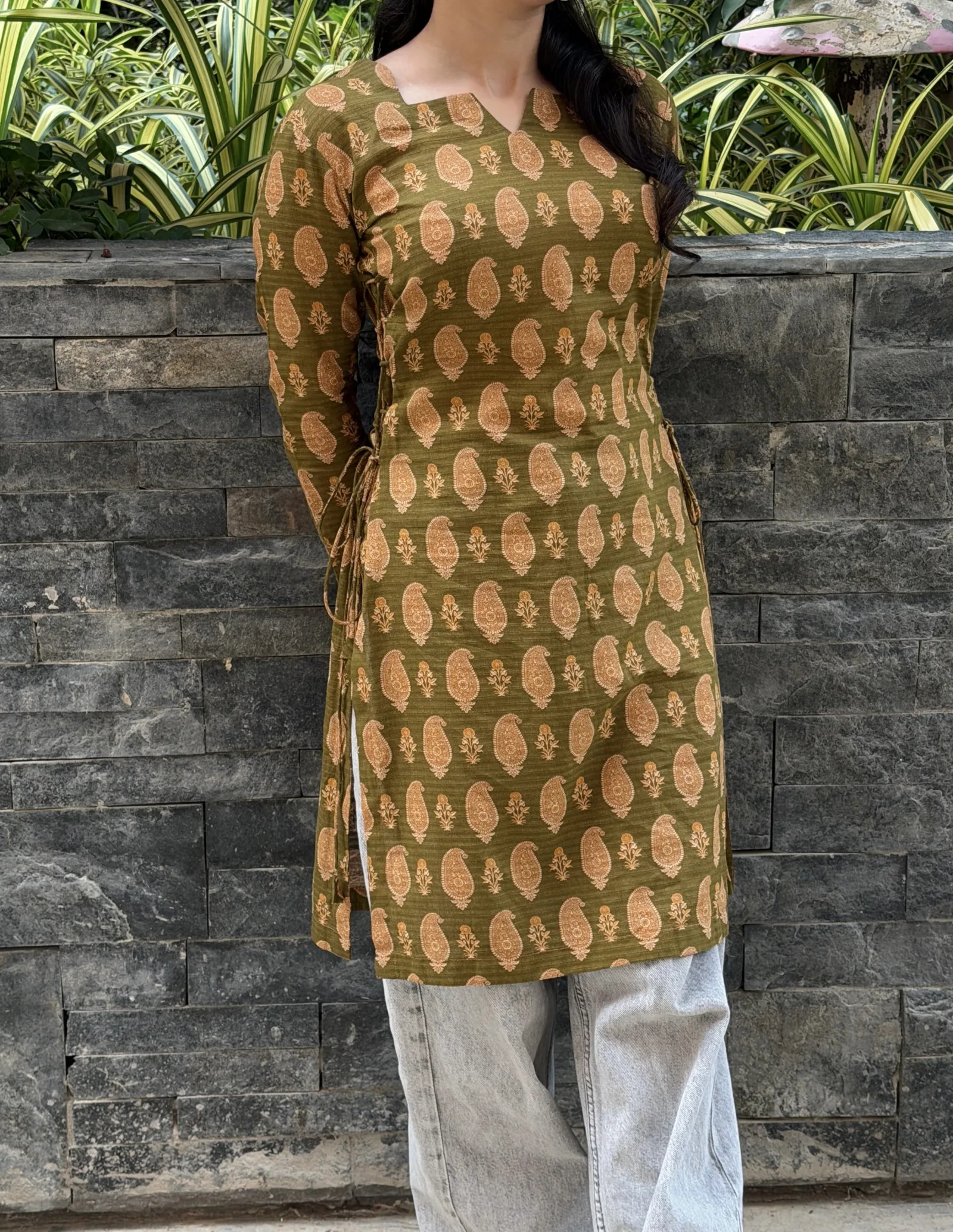 Zari long kurti