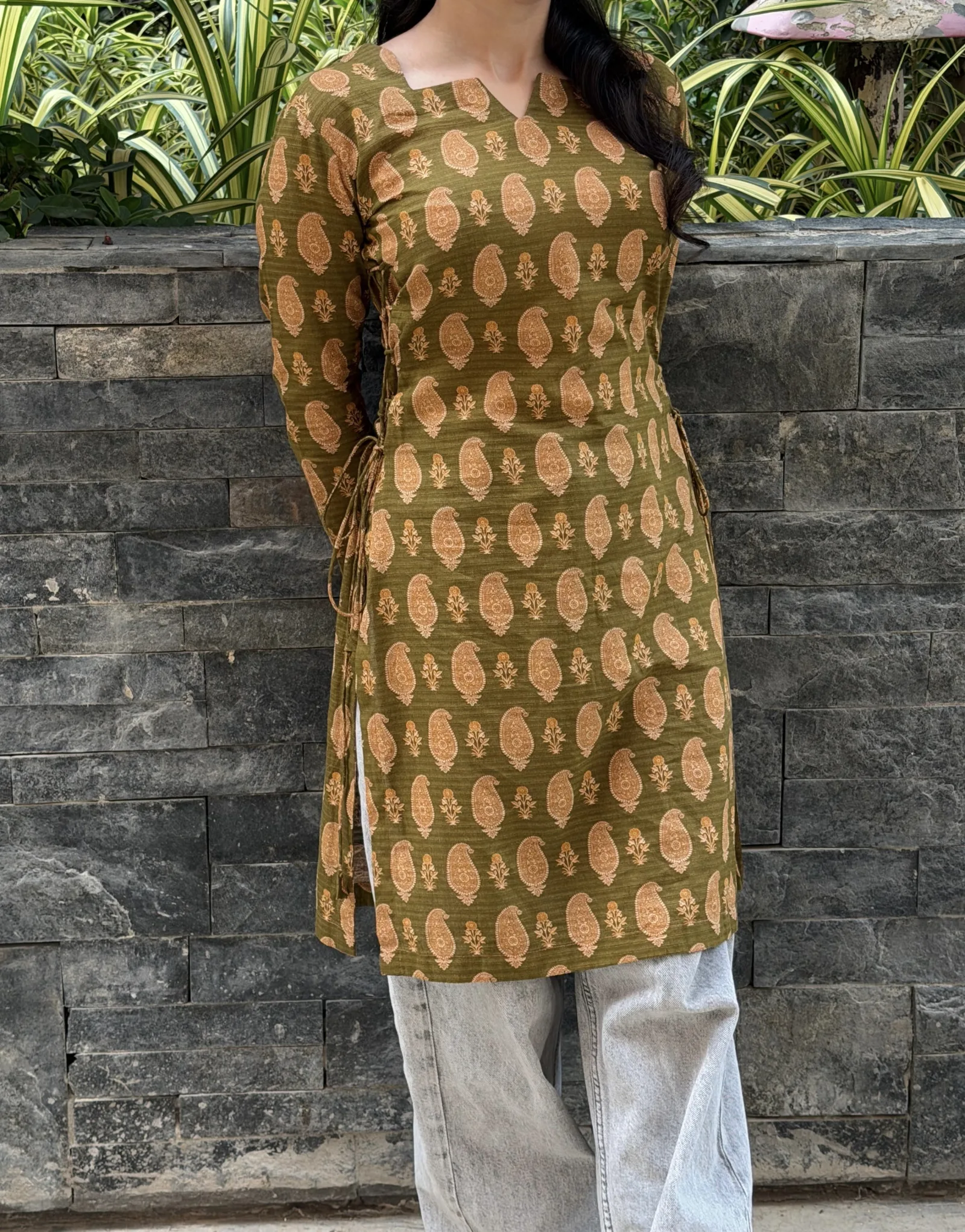 Zari long kurti