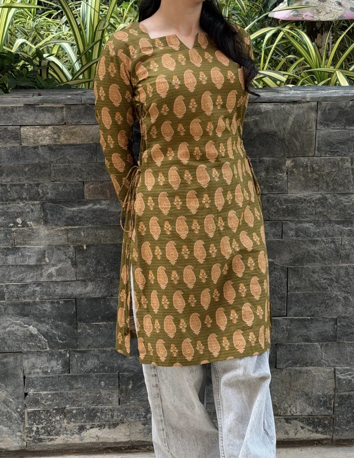 Zari long kurti