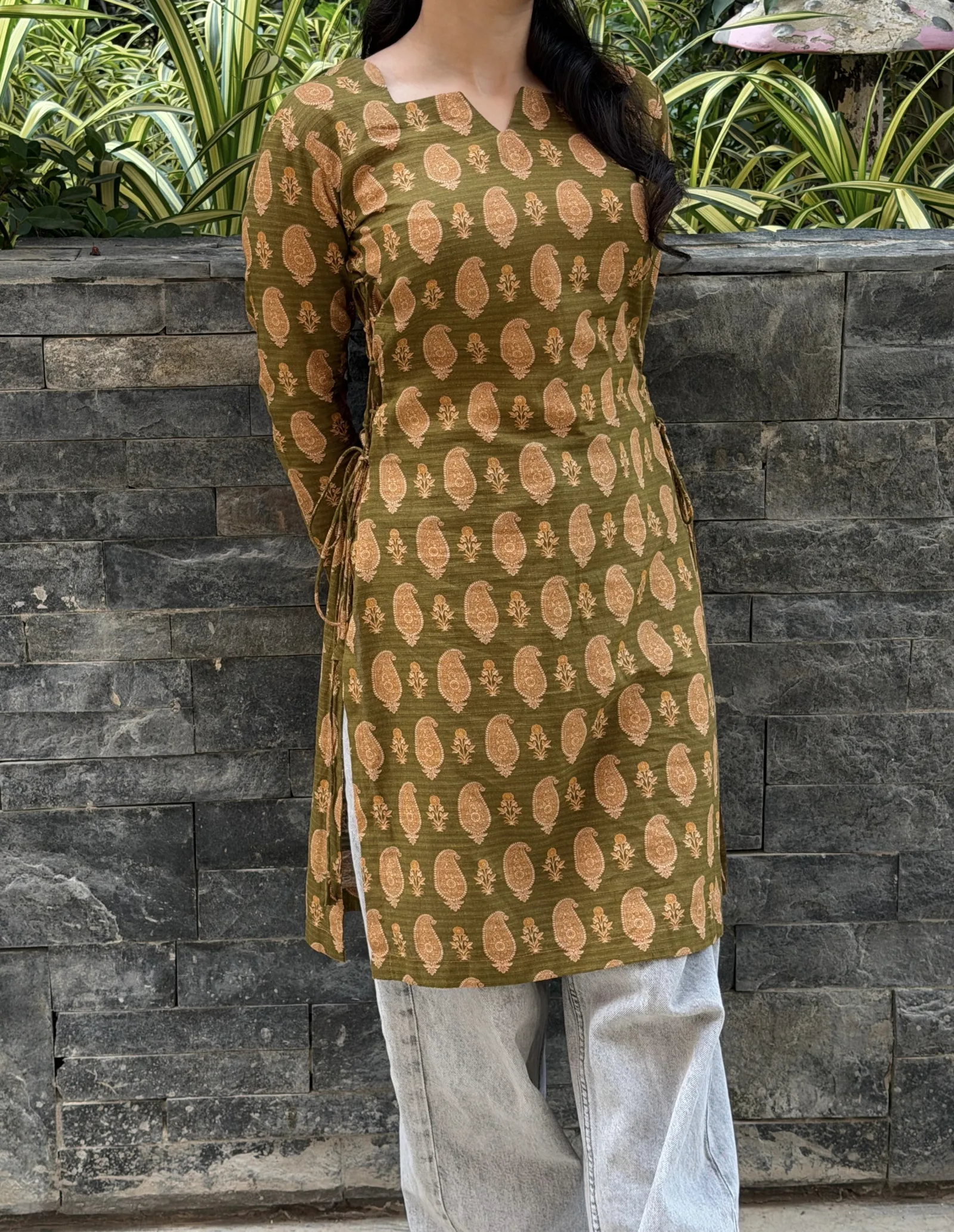Zari long kurti